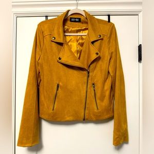 DO+BE Women's Golden Yellow Faux Suede Jacket